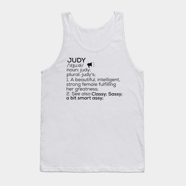 Judy Name Definition Judy Female Name Tank Top by TeeLogic